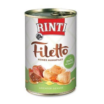 Rinti Dog Filetto konzerva kuře+kachna ve šťávě 420g