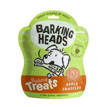 BARKING HEADS Baked Treats Apple Snaffles 100g