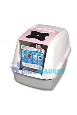WC kočka kryté domek CATIT Design Růžov 56x38x48cm