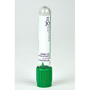 Zkumavka VACUTAINER zelená 4ml heparin lithný 13x75mm