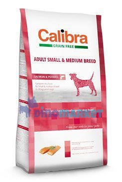 Calibra Dog GF Adult Medium & Small Salmon  12kg NEW