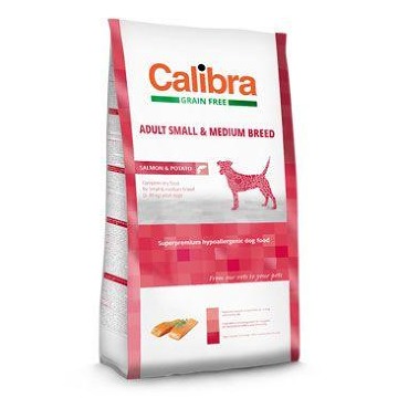 Calibra Dog GF Adult Medium & Small Salmon  2kg NEW