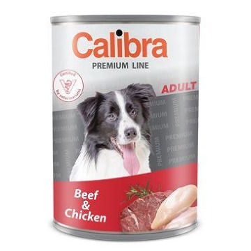 Calibra Dog  konz.Premium Adult hovězí+kuře 800g