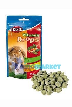 Trixie Drops se Zeleninou a vitamin Hlodavec 75g TR