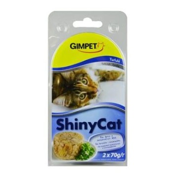 Gimpet kočka konz. ShinyCat tuňak/krevety 2x70g