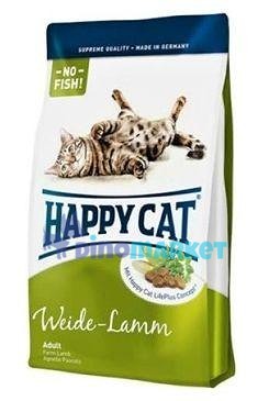 Happy Cat Supr.Adult Fit&Well Weide-Lamm 10kg