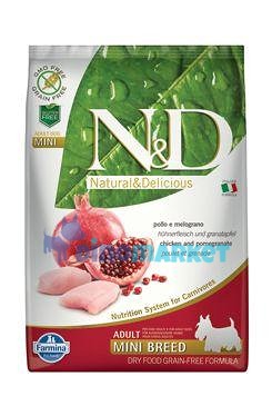 N&D GF DOG Adult Mini Chicken&Pomegranate 7kg