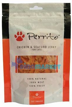Perrito Chicken&Seafood jerky pro kočky 100g