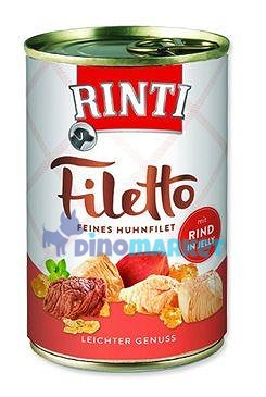 Rinti Dog Filetto konzerva kuře+hovězí v želé 420g