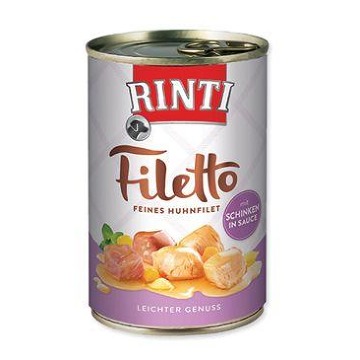 Rinti Dog Filetto konzerva kuře+šunka ve šťávě 420g