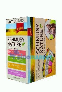 Schmusy Cat Nature Flakes kapsa 4x3x100g multipack