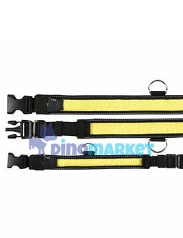 Obojek blikací nylon žluto/černý 40-55/35mm TR 1ks