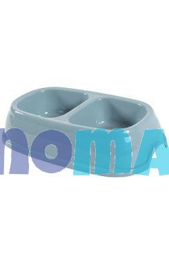 Dvojmiska plast protiskluz pes 2x0,4l modrá Zolux