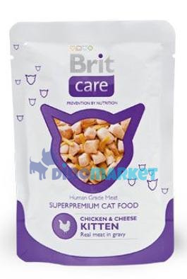 Brit Care Cat kapsa KITTEN Chicken & Cheese Pouch 80g