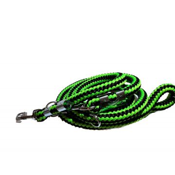 Vodítko lanové přepínací zeleno/černé 18 mm, délka 2,3 m