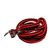 Vodítko lanové přepínací červeno/černé 18 mm, délka 2,3 m